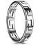 King Ring 4mm Greek Ring Viking Stainless Steel Band for Men Women Silver 8