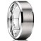 King Will 8mm Mens Silver Wedding Ring Brushed Matte Surface Beveled Polished Edge Comfort Fit Size 11