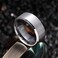 King Will 8mm Mens Silver Wedding Ring Brushed Matte Surface Beveled Polished Edge Comfort Fit Size 11