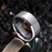 King Will 8mm Mens Silver Wedding Ring Brushed Matte Surface Beveled Polished Edge Comfort Fit Size 11