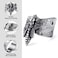 KIRTIJW Skull Rings for Men Stainless Steel Gothic Punk Biker DeathsHead Hawkmoth Rings Jewelry for Men Size 10