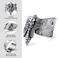 KIRTIJW Skull Rings for Men Stainless Steel Gothic Punk Biker DeathsHead Hawkmoth Rings Jewelry for Men Size 10