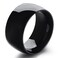 Fashion Month Mens 12mm Classic Black Titanium Stainless Steel Ring Wedding Engagement Domed High Polished Band Size 7
