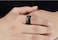 Fashion Month Mens 12mm Classic Black Titanium Stainless Steel Ring Wedding Engagement Domed High Polished Band Size 7