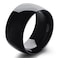 Fashion Month Mens 12mm Classic Black Titanium Stainless Steel Ring Wedding Engagement Domed High Polished Band Size 7