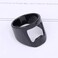PAMTIER Mens Stainless Steel 2 Pack Beer Bar Tool Creative Versatile Finger Bottle Opener Ring Black Size 8