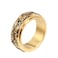 PMTIER Mens 9mm Vintage Stainless Steel Engraved Eye of God Rotatable Ring Gold Black Tone Size 7