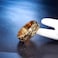 PMTIER Mens 9mm Vintage Stainless Steel Engraved Eye of God Rotatable Ring Gold Black Tone Size 7