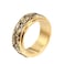 PMTIER Mens 9mm Vintage Stainless Steel Engraved Eye of God Rotatable Ring Gold Black Tone Size 7