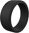 QALO Mens Rubber Ring Durable Comfortable Fit for Active Workouts 8mm Wide x 32mm Thick Band SkinFriendly Lightweight AllDay Wearable Mens Silicone Wedding Ring Black Size 11