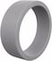 QALO Mens Rubber Ring Durable Comfortable Fit for Active Workouts 8mm Wide x 32mm Thick Band SkinFriendly Lightweight AllDay Wearable Mens Silicone Wedding Ring Grey Size 11