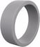 QALO Mens Rubber Ring Durable Comfortable Fit for Active Workouts 8mm Wide x 32mm Thick Band SkinFriendly Lightweight AllDay Wearable Mens Silicone Wedding Ring Grey Size 11