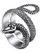 Richsteel Gothic Cobra Wrap Ring Punk Style Animal Snake Statement Ring for Men and Women