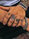 Richsteel Gothic Cobra Wrap Ring Punk Style Animal Snake Statement Ring for Men and Women