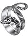 Richsteel Gothic Cobra Wrap Ring Punk Style Animal Snake Statement Ring for Men and Women