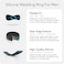 Rinfit Silicone Rings for Men 9mm Wide 2mm Thick Mens Rubber Wedding Bands Infinity Silicone Rings for Him Patented Design Black Size 13