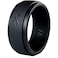 Rinfit Silicone Rings for Men 9mm Wide 2mm Thick Mens Rubber Wedding Bands Infinity Silicone Rings for Him Patented Design Black Size 7