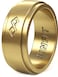 Rinfit Silicone Rings for Men 9mm Wide 2mm Thick Mens Rubber Wedding Bands Infinity Silicone Rings for Him Patented Design Gold Size 12