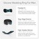 Rinfit Silicone Rings for Men 9mm Wide 2mm Thick Mens Rubber Wedding Bands Infinity Silicone Rings for Him Patented Design Pack B Size 14