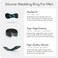 Rinfit Silicone Rings for Men 9mm Wide 2mm Thick Mens Rubber Wedding Bands Infinity Silicone Rings for Him Patented Design Pack B Size 14