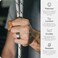 Rinfit Silicone Rings for Men 9mm Wide 2mm Thick Mens Rubber Wedding Bands Infinity Silicone Rings for Him Patented Design Silver Size 12