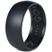 Rinfit Silicone Rings for Men 9mm Wide 2mm Thick Mens Silicone Wedding Bands Step Edge Rubber Ring for Sports Workout Patented Design Black Size 11