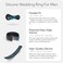 Rinfit Silicone Rings for Men 9mm Wide 2mm Thick Mens Silicone Wedding Bands Step Edge Rubber Ring for Sports Workout Patented Design Black Size 11