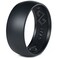 Rinfit Silicone Rings for Men 9mm Wide 2mm Thick Mens Silicone Wedding Bands Step Edge Rubber Ring for Sports Workout Patented Design Black Size 11