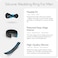 Rinfit Silicone Rings for Men 9mm Wide 2mm Thick Mens Silicone Wedding Bands Step Edge Rubber Ring for Sports Workout Patented Design Black Size 9