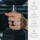 Rinfit Silicone Rings for Men 9mm Wide 2mm Thick Mens Silicone Wedding Bands Step Edge Rubber Ring for Sports Workout Patented Design Black Size 9