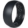 Rinfit Silicone Rings for Men 9mm Wide 2mm Thick Mens Silicone Wedding Bands Step Edge Rubber Ring for Sports Workout Patented Design Black Size 9