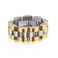 SINLEO Mens Stainless Steel Solid Link Chain Statement Ring Hip Hop Watch Band Design Silver Gold Size 11