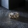 SINLEO Mens Stainless Steel Solid Link Chain Statement Ring Hip Hop Watch Band Design Silver Gold Size 11