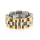 SINLEO Mens Stainless Steel Solid Link Chain Statement Ring Hip Hop Watch Band Design Silver Gold Size 11
