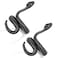 sovesi Snake Rings for Women Silver Snake Punk Vintage Ring for Men Adjustable Black Ring 2PCS
