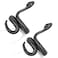 sovesi Snake Rings for Women Silver Snake Punk Vintage Ring for Men Adjustable Black Ring 2PCS