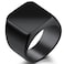 JUDE Stainless Steel Signet Ring Black Silver Gold Classical Cocktail Husband Father Valentine Black 11