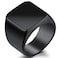 JUDE Stainless Steel Signet Ring Black Silver Gold Classical Cocktail Husband Father Valentine Black 11