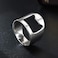 tenghong2021 Stainless Steel Biker Bottle Opener Finger Ring for Men Women Creative Beer Bar Tool JewelrySilver 7