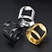 tenghong2021 Stainless Steel Biker Bottle Opener Finger Ring for Men Women Creative Beer Bar Tool JewelrySilver 7