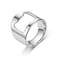 tenghong2021 Stainless Steel Biker Bottle Opener Finger Ring for Men Women Creative Beer Bar Tool JewelrySilver 7