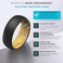 ThunderFit Mens Air Groove 78mm Wide 18mm Thick Silicone Rings Variety Multipack 17