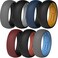 ThunderFit Mens Air Groove 78mm Wide 18mm Thick Silicone Rings Variety Multipack 17