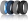 ThunderFit Mens Air Groove 78mm Wide 18mm Thick Silicone Rings Variety Multipack 17