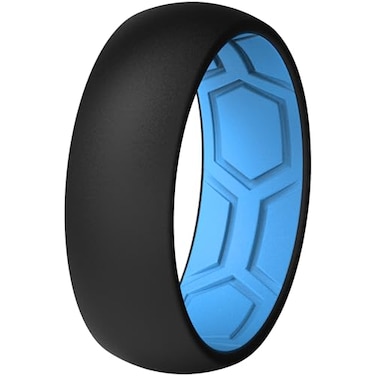 ThunderFit Mens Air Groove 78mm Wide 18mm Thick Silicone Rings Variety Multipack 17