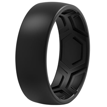 ThunderFit Mens Patterned Silicone Rings 8mm Wide 22mm Thick Rubber BandsVariety Multipack 147