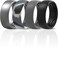 ThunderFit Mens Patterned Silicone Rings 8mm Wide 22mm Thick Rubber BandsVariety Multipack 147