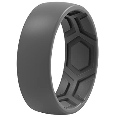 ThunderFit Mens Patterned Silicone Rings 8mm Wide 22mm Thick Rubber BandsVariety Multipack 147