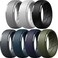 ThunderFit Mens Silicone Rings 10mm Wide 25mm Thick Rubber Bands Breathable Variety Multipack 110