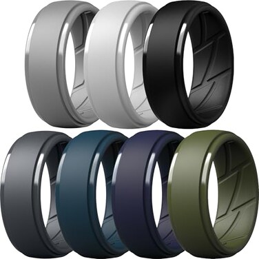 ThunderFit Mens Silicone Rings 10mm Wide 25mm Thick Rubber Bands Breathable Variety Multipack 110
